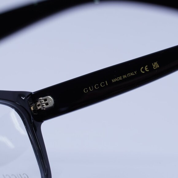 Gucci GG1791O 005 Eyeglasses Shiny Black 53mm Cat Eye Frame - Picture 9 of 11